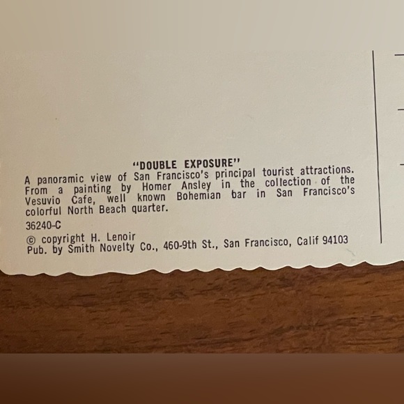 VINTAGE 1960’s San Francisco “Double Exposure” by Homer Ansley  UNUSED - Picture 4 of 7